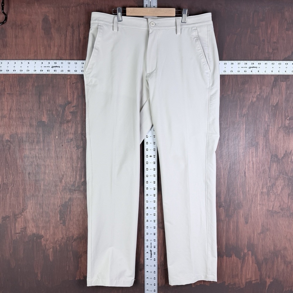 Under Armour UA Tech Golf Pants Straight Leg Beige Performance Golf‎ Men's 34x32
